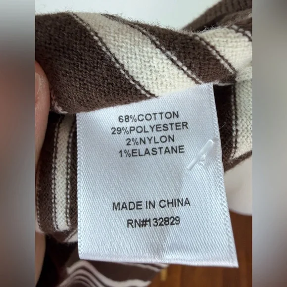 NWT Lovers + Friends Sheeva Stripe Polo in Brown & Ivory Revolve Size M - Picture 9 of 9